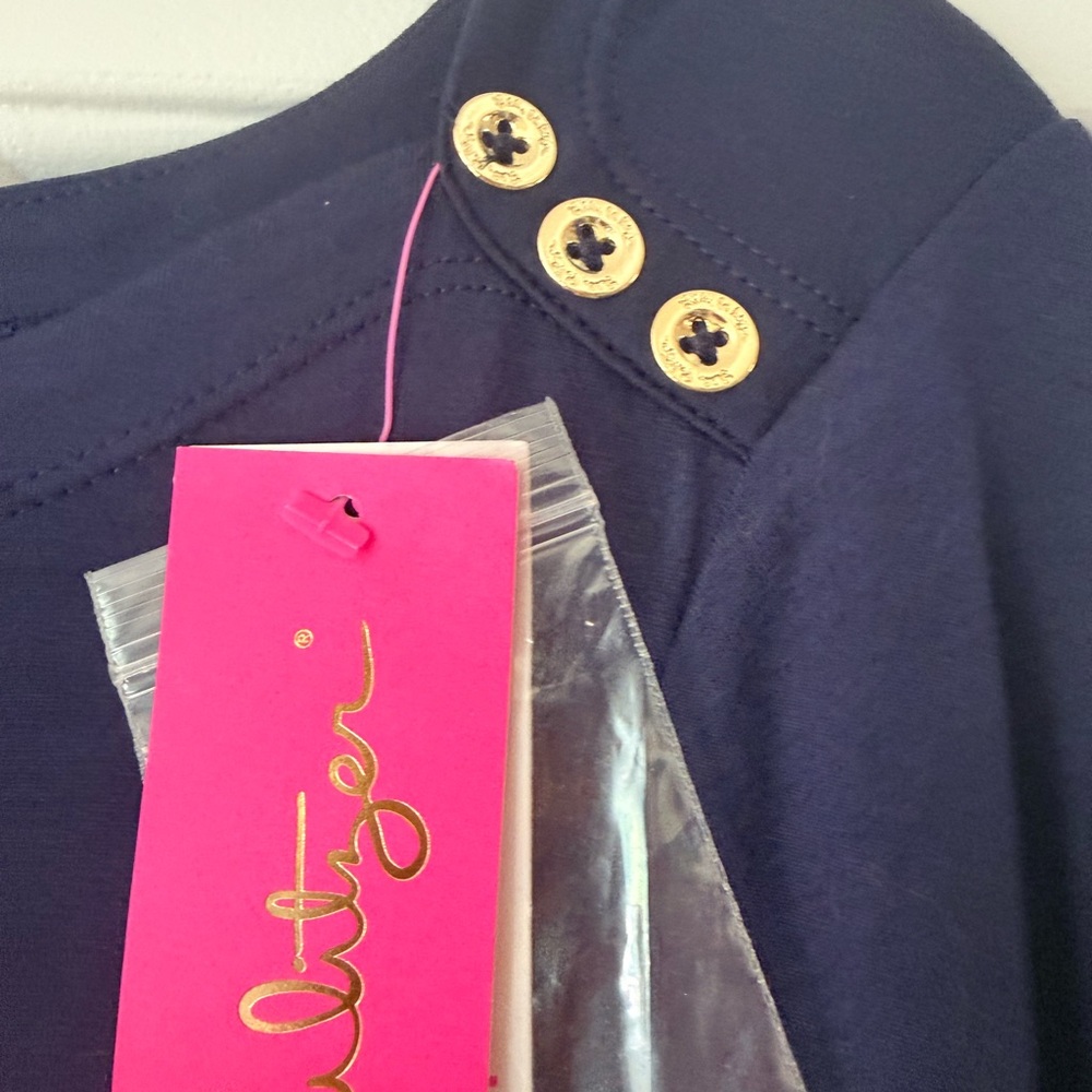 NWT Lilly Pulitzer Sophie UPF 50+ Dress in a True Navy
Size - Large - Picture 12 of 12